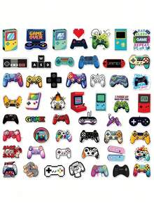 50PCS Game Controller Stickers, Aesthetic Stickers, High Quality Stickers Scrapbook, Decorative Paper, Journaling, Laptop, Bumper, Skateboard, Water Bottles, Computer, For Gift Bags, Envelope Seals, Party Decoration School Supplies - Multicolor - View 6