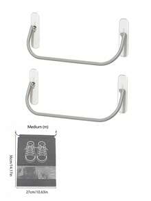 Wall Mounted Shoe Rack With Sticky Hanging Strips With Shoe Storage Bag, Foldable Shoe Rack,Wall-Mounted Mount Shoe,Wall Shoe Rack For Rv Camper, Small Space Shoes Holder For Door Shoes Organizer Shelf No Drilling,Shoe Rack For Closet Entryway. - Multicolor - View 14