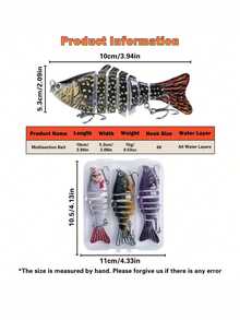 GOTURE Multi-Jointed All Water Layers Lures Kit - Lifelike Hard Baits For Freshwater And Saltwater Bass, Trout, And Walleye 15g/0.53oz - Multicolor - View 6
