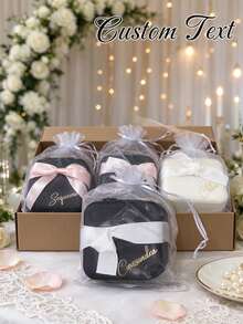 Personalized Name & Heart Jewelry Box - Customized Beige Bridesmaid Jewelry Box With Zipper Closure, Fabric Lining And Compartments, Elegant Travel Jewelry Organizer, Jewelry Box - Multicolor - View 9