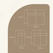 1pc Non-Woven Fabric Cover, Clothing Dust Cover, Standing Clothes Rack Dust Cover, Home Hanging Clothes Rack Cover - Multicolor - View 5