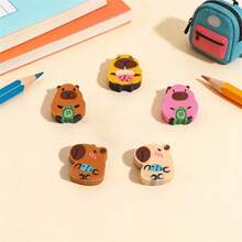 Hasbro 50pcs Mini Capybara Shaped Erasers, Random Patterns, Cute Design Mini Erasers, Suitable For Classroom, Home, School Rewards, Party Favors, And Home School Supplies, Back To School Gifts - Random - View 5