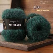 CHARM ELVES 10-Pack Long-Haired Alpaca Mohair Yarn, Handmade DIY Knitting Sweater, Vest, Shawl, Multiple Color Options, Fine Mohair, Warm, Skin-Friendly And Comfortable - 10pcs/250g - View 24