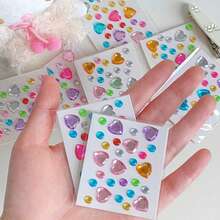 Self‑Adhesive Rhinestone DIY Stickers, Colorful Acrylic Gem Glitter Stickers, Moon Star Diamond Gems, For Kids Craft, Scrapbooki - one-size - View 5