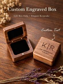 Custom Engraved Premium Cufflinks Box (Box Only, Cufflinks Not Included) Wedding Gift For Husband, Groom, Groomsman, Father, Brother - Multicolor - View 2