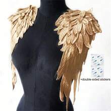 2pcs Embroidered Wing Patches DIY Lace Accessories, Multi-Layer Large Angel Wings Embroidered Flower Applique. Exquisite Embroidery Craftsmanship Multi-Layer 3D Wing Design. Suitable For COSPLAY Costume Decoration, Friends Gathering Outfit, Halloween Events, Theme Parties, DIY Clothing Modification. Eye-Catching Versatile Personalized Embroidered Patch Gift - Multicolor - View 9