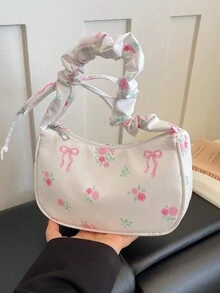 女款極簡休閒手提包，新款高品質小眾設計百搭單肩包 - 白色 - 查看 5
