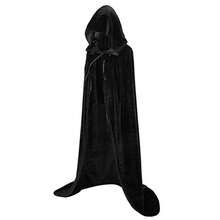 1pc Halloween Cosplay Costume Wizard Witch Death Black Cape Robe Cloak For Women And Men,Christmas - Black - View 9