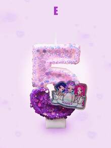 1pc Kpop Desktop Candle Decor, Perfect Desktop Decoration To Create Festive Atmosphere, Suitable For Party Or Gathering Decoration Candle Gift, School Supplies Material, Room Decor - A - View 6