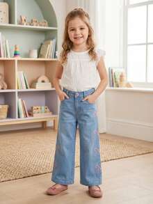 Tween Girls Jeans - Navy Blue - View 2