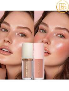 beauty glazed 2pcs Makeup Set: 1 Blush And 1 Highlighter, Soft Liquid Blush And Waterproof Moisturizing Highlighter, Natural Finish, Radiant Glow, Long-Lasting, Smudge-Proof, Non-Greasy, Lightweight, Perfect For Creating A Natural And Sophisticated Makeup Look - B227#101+B229#101 - View 2