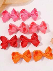 40 Pcs Random 3 Inch Hair Bows Clips For Women Girls,Grosgrain Ribbon Bow Alligator Clips,Pigtail Hair Accessories,Assorted Color Set Christmas Fall - Multicolor - View 5