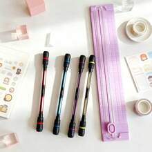 Spinning Pen For Beginners Students, Stress Relief Pen, Competition Spinning Pen, Creative Pen, Viral Style, Full Needle Tube Neutral Pen, Develop Intelligence, Beginner Spinning Pen, Replaceable Refill, Creative Stress Relief Pen, Random Color - A - View 1