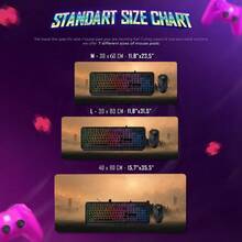 Misty Samurai Army Extended Mouse Pads, Japanese Warrior Silhouette Battlefield Print, Smooth Fabric Surface Desk Mats For Gaming, Keyboard, Computer, Office And Study, 3 Sizes Available - View 5