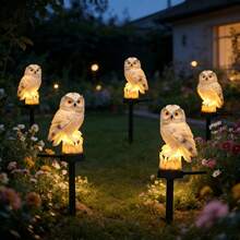 Solar Powered LED Owl Shaped Outdoor Ground Light (1pc) | Outdoor Decoration & Atmosphere Light - Suitable For Garden, Lawn And Patio; Creates A Cozy Atmosphere, Perfect For Halloween And Christmas Decoration - Owl Lamp - View 2