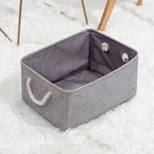 Foldable Linen Storage Basket With Rope Handles For Home Organizers, Breathable Storage Bin For Bathroom Counter, Cabinet, Bedroom, Toilet, Organize Towels, Washcloths And Bath Essentials - Multicolor - View 16