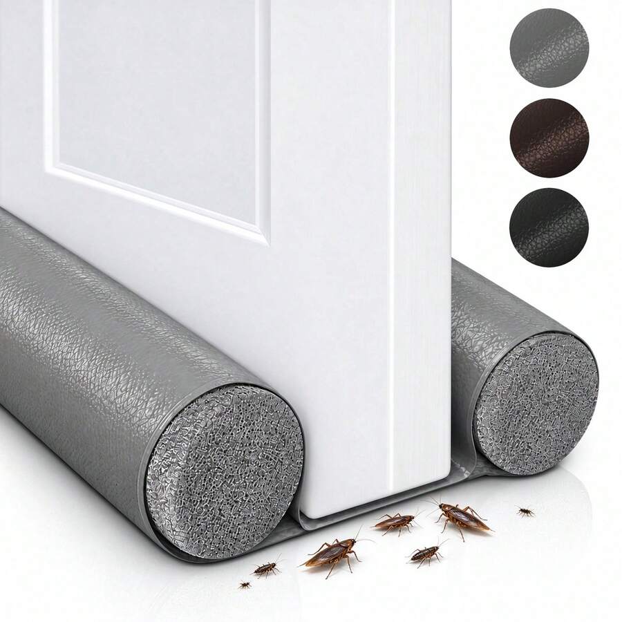 Burlete Para Parte Inferior De Puerta, Guardapolvo Cubre Puerta, Protector Y Guardapolvo Para Puerta, Diseño De Doble Borde, Para Aislar El Ruido Evita Insecto Polvo Y Impermeable Para Todo Tipo De Puertas Y Ventanas