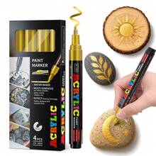 Flysea Classic Push-Button POSCCA Marker, New ZX-1804 Color Series Solid Color 4pcs/Box, Suitable For Holiday/Christmas/New Year Marking, Applicable To Most Surfaces, Acrylic Marker 12/24 Colors, Vibrant Colors And Smooth Writing, Excellent Performance, Cost-Effective, High-Performance Back To School Marker - Sets - View 15