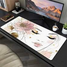1pc Mouse Pad, For Makeup And Skincare Conference Theme, Non-Slip Mouse Pad For Makeup Festival, Keyboard Mat, Non-Slip Rubber Base, - View 1