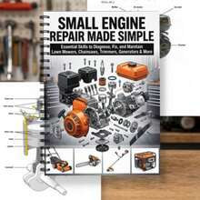 Small Engine Repair Themed Notebook: Spiral Bound Learning Notebook, Suitable For Lawn Mowers, Chainsaws, Oil Saws, Generators, Small Gasoline Engine Troubleshooting, Maintenance Records And DIY Repair Project Planning - A - View 2