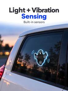 Solar Powered Ghost LED Car Atmosphere Light, Dynamic Rear Windshield Expression Light, Fun Halloween Car Interior & Exterior Decoration - Light - View 3