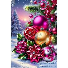 1PC DIY 5D Diamond Painting Kit Christmas Theme Pattern - Round Full Diamond Art Mosaic Craft, Home Wall Decor, Unframed - No Frame - View 9