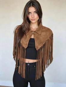 Women Gilets - Camel - View 1