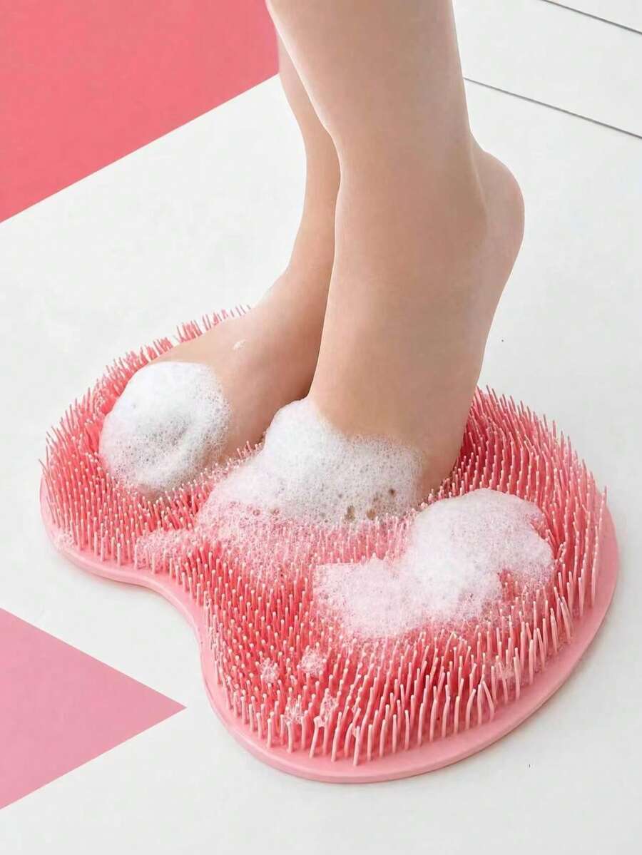 1 Set Bath Scrubbing Kit, Includes 5-Finger Exfoliating Bath Gloves, Silicone Bath Scrub Pad With Hook, Powerful Dirt & Exfoliating Bath Scrubbing Tool, Convenient And Effortless