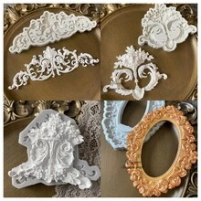 Mirror Frame European Decorative, Embossed, Baroque Style, Wall Decor, Silicone Mold, Decorative Mold, Suitable For DIY, Resin Crafts Pendant - Style - View 1
