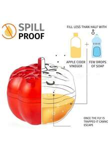 Reusable Pumpkin Fruit Fly Trap, Reusable Ranch Fly Trap, Suitable For Home Kitchen Surfaces And Outdoor Orchards, Portable Outdoor Fly Trap Bag With Leak-Proof Design, Effective Pest Control, Practical Pest Control Tool - C - View 2