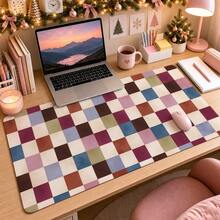 1pc Retro Multi Color Checkerboard Desk Mat, Multi-Purpose Makeup Nail Art Table Pad, Large Non Slip Desktop Protector S/M/L/XL - View 7