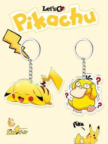 MASSDI 2Pcs Anime Acrylic Key Chain Pack, Cute & Napping Pattern Ornaments, Vibrant Fade-Resistant Printing, Wear-Resistant Clear Acrylic Sheet, Sturdy Metal Hardware For Secure Attachment - Keychain - View 9