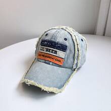 1pc Men's Baseball Cap, Washed Distressed Frayed Edge Denim Hat, Suitable For Outdoor Travel And Daily Wear - Multicolor - View 4