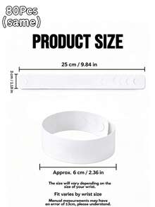 Customizable Paper Wristbands, 2 Colors Available, Soft And Comfortable, Can Print Your Custom Text Or Logo, Suitable For Party Entry, Large Events, Concerts, VIP Access, Festivals, Nightclubs And Event Identification - Multicolor - View 33