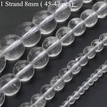 4/6/8/10mm Natural White A Crystal Round Beads - Loose Gemstones For DIY Jewelry Making, Natural Beads For Bracelets And Necklaces - Clear - View 7