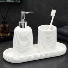 Light Luxury 3D Mesh Soap Dispenser, Bathroom Hand Soap Bottle, Resin Material Bathroom Decor Bottle - Mesh Bottle - View 5