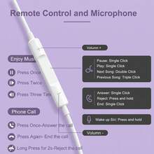 FCV 1 cặp tai nghe nhét tai có dây USB Type C, hỗ trợ mic và điều khiển âm lượng, tương thích với iPhone 18/17 Pro/15/16e Plus Pro Max/S25 S24 S23 S22 S21 Ultra Edge/Pad Pro/Pixel 9 8 7 và tất cả thiết bị USB-C (chiều dài dây 120cm) - Xem 4