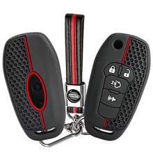Silicone Car Remote Control Keyless Entry Fob Case Cover Key Holder For Ford Fusion Ka GM 2020 2014 2015 2016 2018 - black - View 1