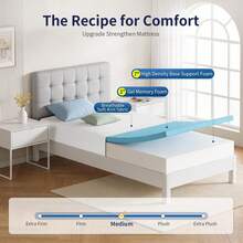 **Colchones Individuales, Colchón Individual, Colchón de Espuma Individual, Colchón Individual Foam, Mattress, Colchón de Espuma Viscoelástica de Gel Individual de 8 Pulgadas, Sueño Fresco, Alivio de Presión, Firmeza Media CertiPUR-US** - Blanco - Ver 4