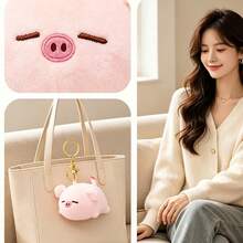 Miniso Piglet B-BO Series Plush Lying Posture Charm, Cute Cartoon Pig Stuffed Pendant, Soft Plush Fabric, Bag Keychain Accessory, Desktop Ornament, Lovely Collectible Gift For Fans(1PC) - Multicolor - View 5