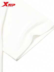 XTEP 2000km Series | Short Sleeve Men's Cool Touch Casual Versatile Crew Neck T-Shirt, Off White - Original White - View 4