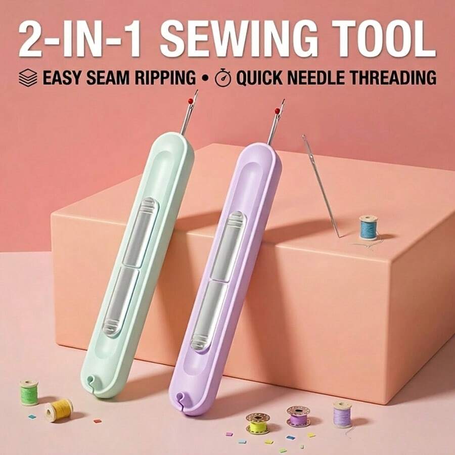 2-In-1 Threader & Seam Ripper, New Multifunctional Sewing Tool, Suitable For Elderly, Home Sewing & Handicraft First Choice