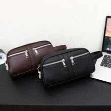 1pc New Fashion Men's Clutch Bag, Korean Style Business Casual Large Capacity Small Handbag - Multicolor - View 7