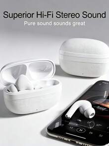TWS True Wireless Bluetooth Earbuds, HiFi Stereo Earphones, Noise Cancelling Sports Earbuds With Microphone, Compatible With Smartphones - View 5