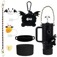 1pc Cup Accessories Set Compatible With Stanley Cup 40 Oz, Christmas/Halloween Cup Decorations - Orange-green - View 3