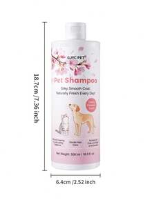 GJYC PET Pet Shampoo For Dogs & Cats, 16.9 Fl Oz Sakura Scented – Gentle & Hydrating Formula For Soft, Silky Fur & Healthy Skin - 500ml - View 10