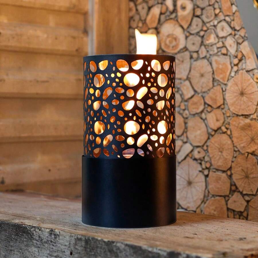 Extra grande braciere da tavolo 29,5 cm di altezza, camino da scrivania pulito, camino da tavolo portatile, camino a bioetanolo pulito senza aperture di ventilazione per feste, uso interno ed esterno - Classico - Visualizzare 1