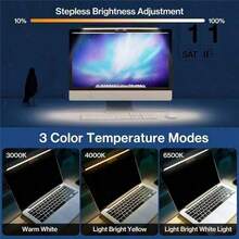 Anti-Blue Light LED Monitor Light Bar, Touch Control & Auto Dimming, USB Powered, 33cm And 50cm Options, Suitable For Computer Office Reading - Three Colors Adjustable - View 8