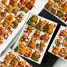 50Pcs Christmas Holiday Capybara Stickers, Cute Xmas Capybara Character Decals, Waterproof Decor Stickers For Crafts, Journaling, Phone Case - Multicolor - View 6