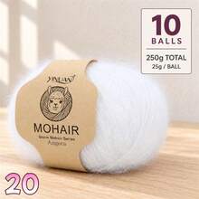 10-Pack Alpaca Blend Yarn, 25g Per Ball Total 250g, Multi-Color Fluffy Soft Knitted Yarn For DIY Knitting Sweaters, Cardigans, Vests, Scarves, Hats And Shawls - 10-pack Alpaca Wool - View 15